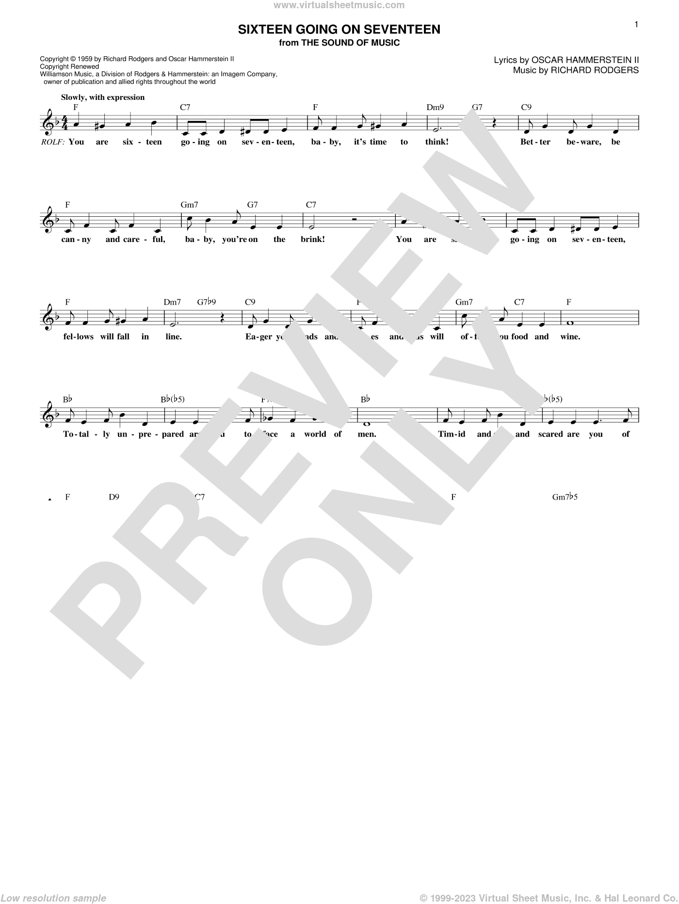 Sixteen Going On Seventeen (from The Sound of Music)
