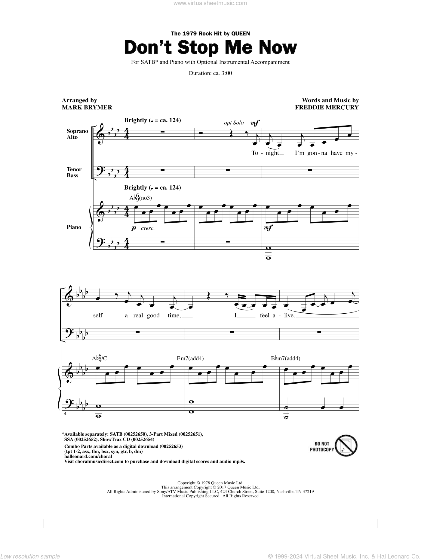 Don't Stop Me Now (arr. Mark Brymer)