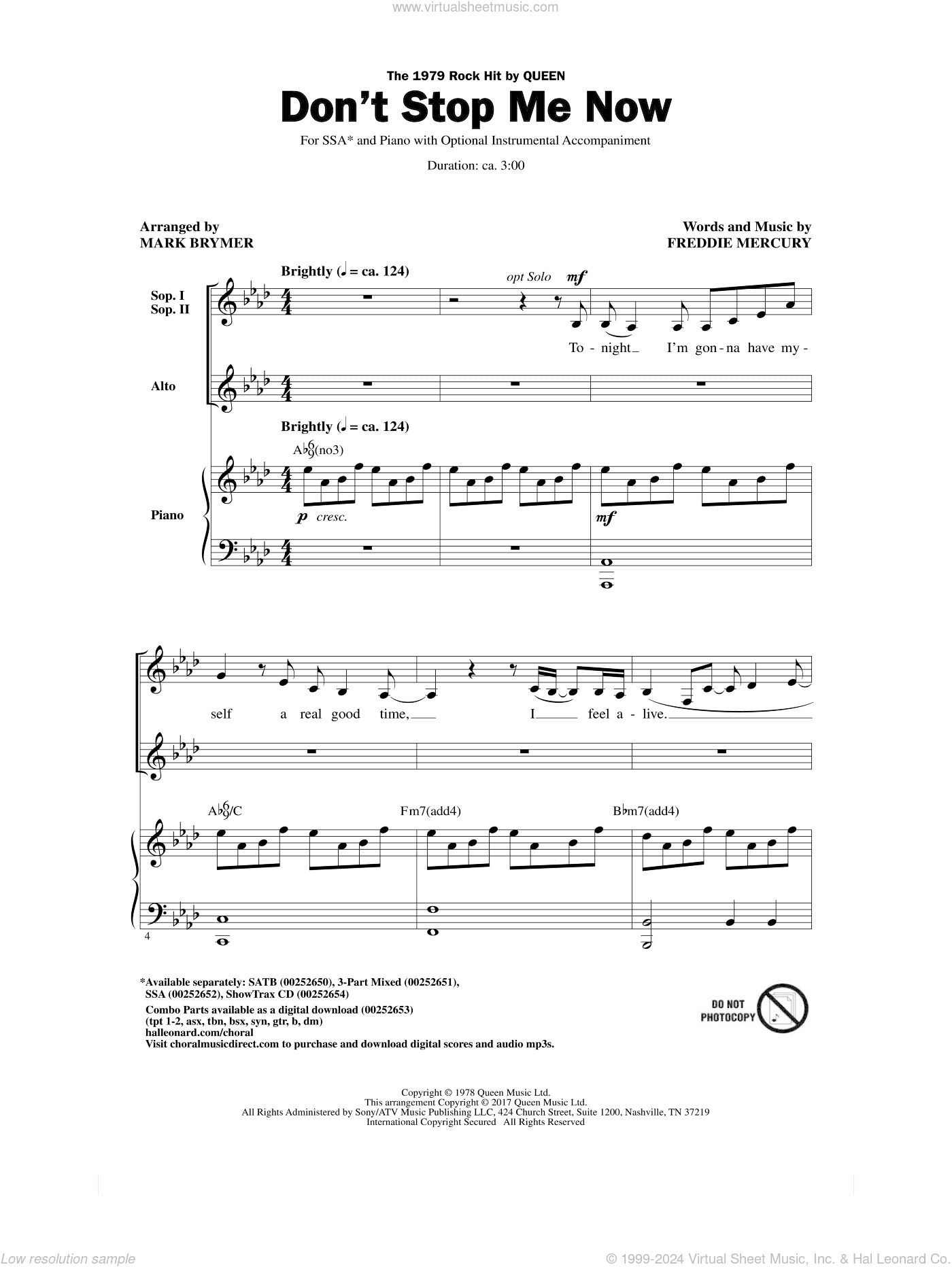 Don't Stop Me Now (arr. Mark Brymer)