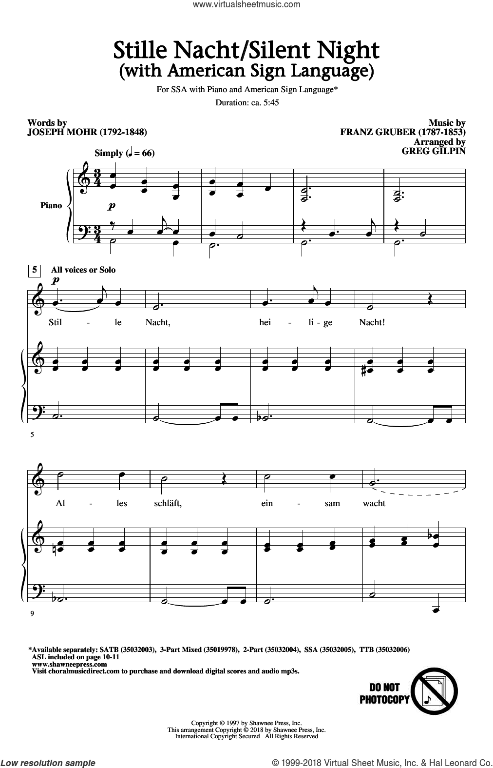 Stille Nacht/Silent Night (With American Sign Language)