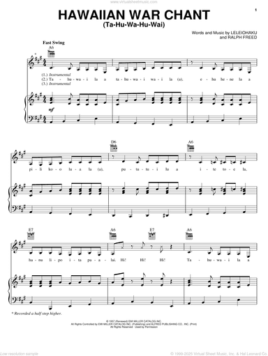 Hawaiian War Chant (Ta-Hu-Wa-Hu-Wai)