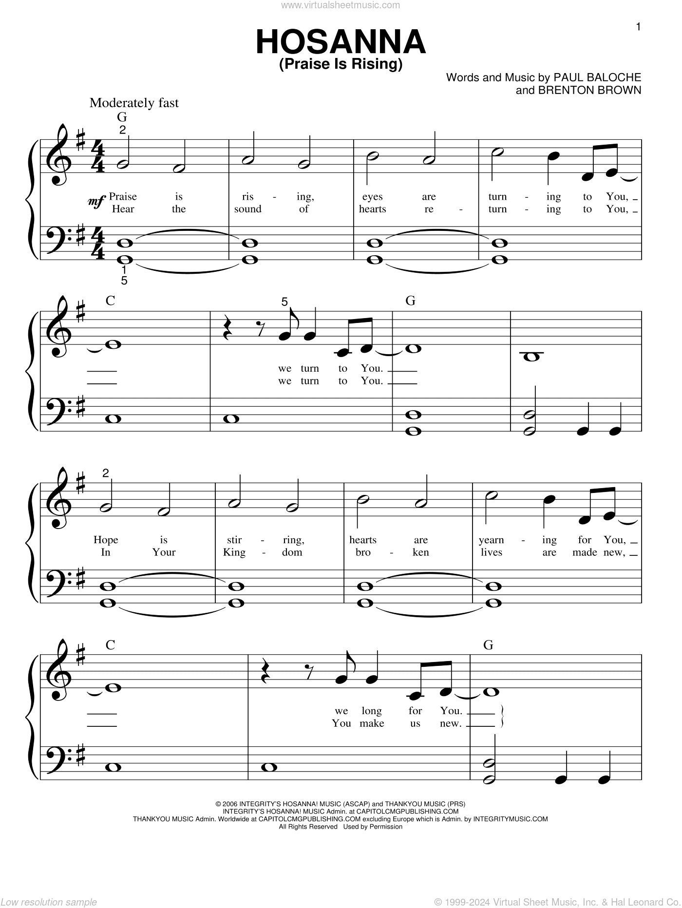 Hosanna (Praise Is Rising)