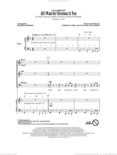 All I Want For Christmas Is You (arr. Roger Emerson)