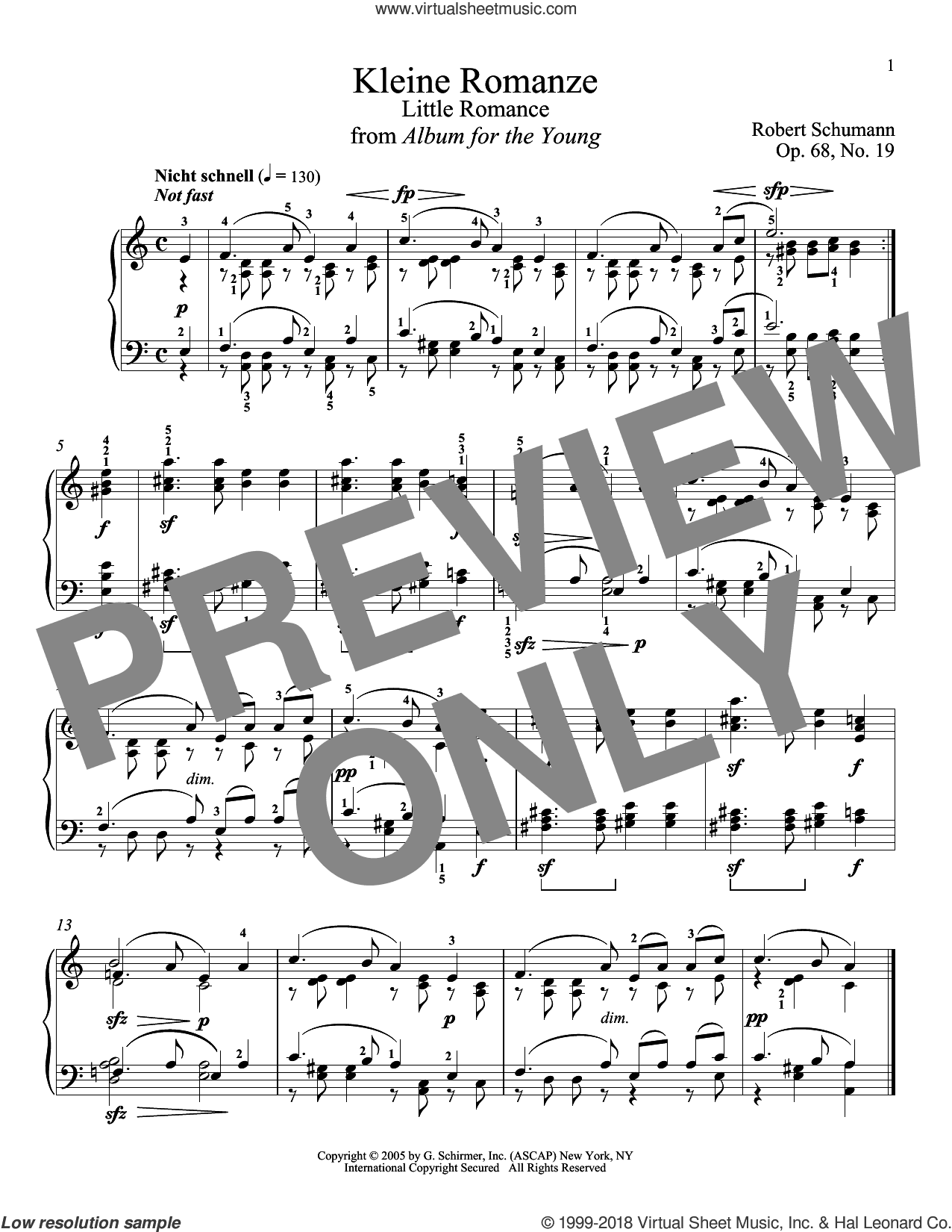 Little Romance, Op. 68, No. 19