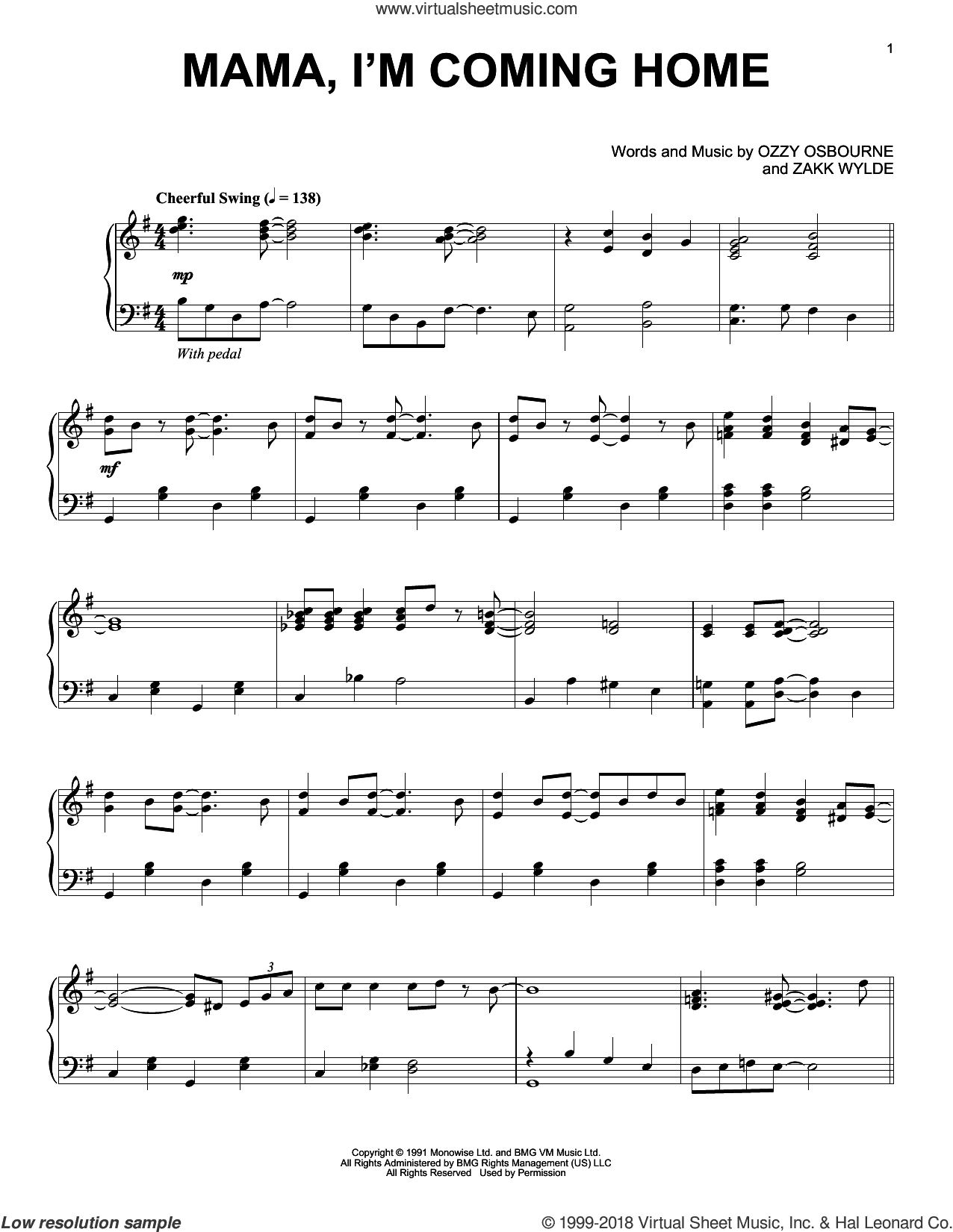Mama, I'm Coming Home [Jazz version]
