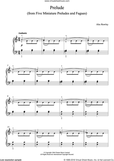 Prelude (from Five Miniature Preludes And Fugues)