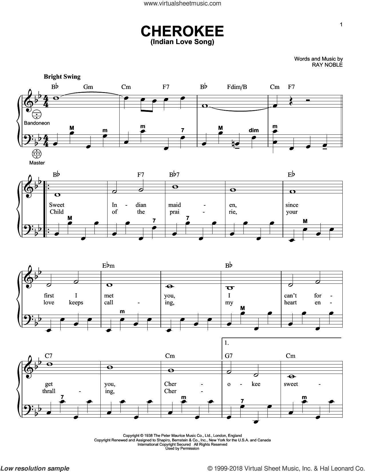 Cherokee (Indian Love Song) (arr. Gary Meisner)