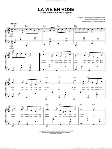 La Vie En Rose (Take Me To Your Heart Again) (arr. Gary Meisner)