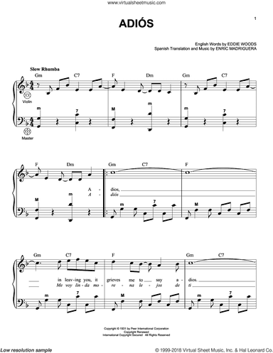 Adios (arr. Gary Meisner)