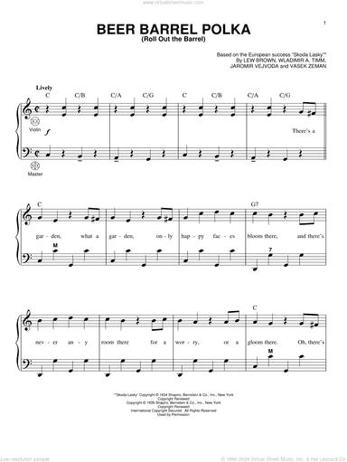 Beer Barrel Polka (Roll Out The Barrel) (arr. Gary Meisner)
