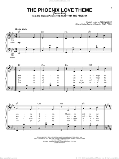 The Phoenix Love Theme (Senza Fine)