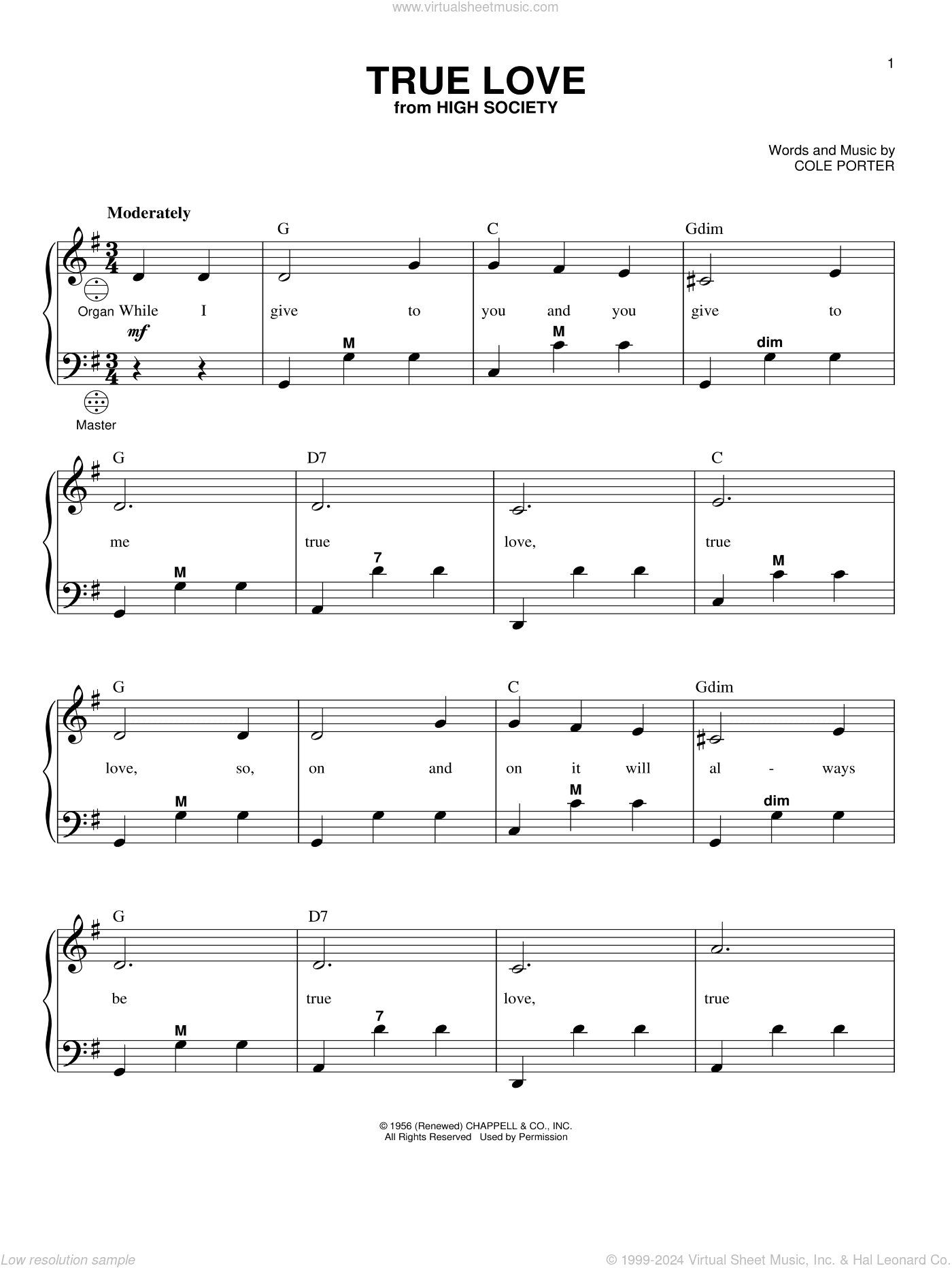 True Love (from High Society) (arr. Gary Meisner)