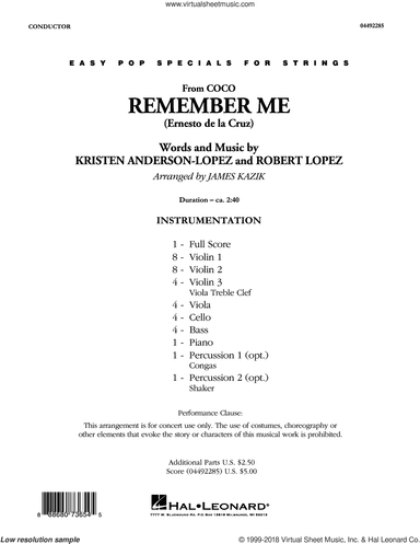 Remember Me (from Coco) (arr. James Kazik)