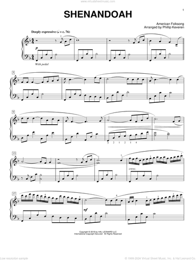 Shenandoah [Classical version] (arr. Phillip Keveren)