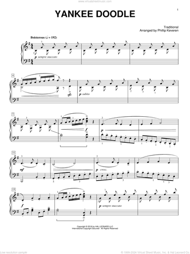 Yankee Doodle [Classical version] (arr. Phillip Keveren)