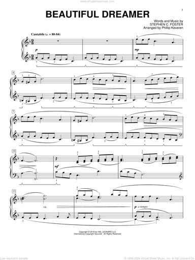 Beautiful Dreamer [Classical version] (arr. Phillip Keveren)