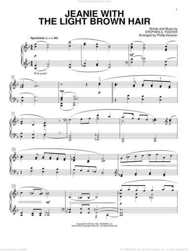 Jeanie With The Light Brown Hair [Classical version] (arr. Phillip Keveren)