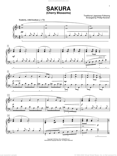 Sakura (Cherry Blossoms) [Classical version] (arr. Phillip Keveren)