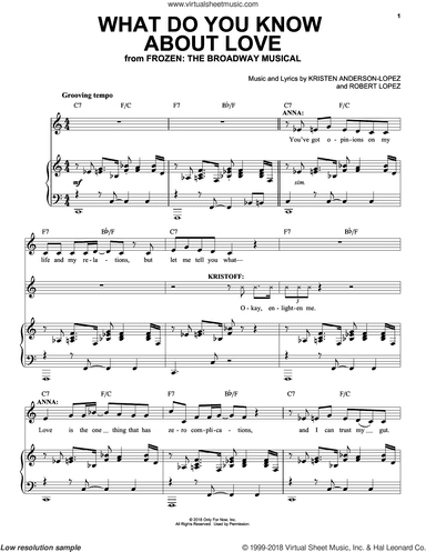 What Do You Know About Love? (from Frozen: the Broadway Musical)