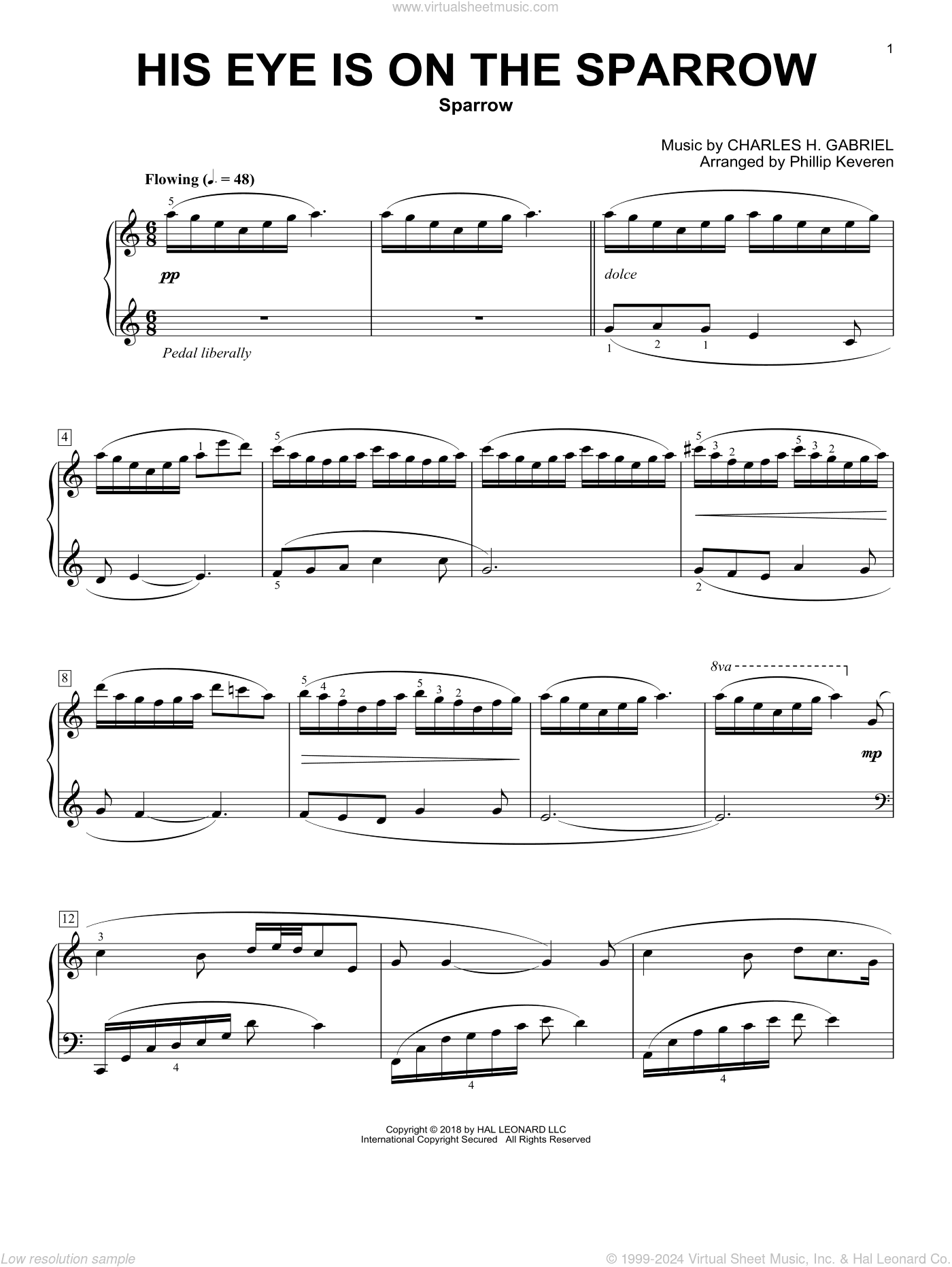 His Eye Is On The Sparrow [Classical version] (arr. Phillip Keveren)