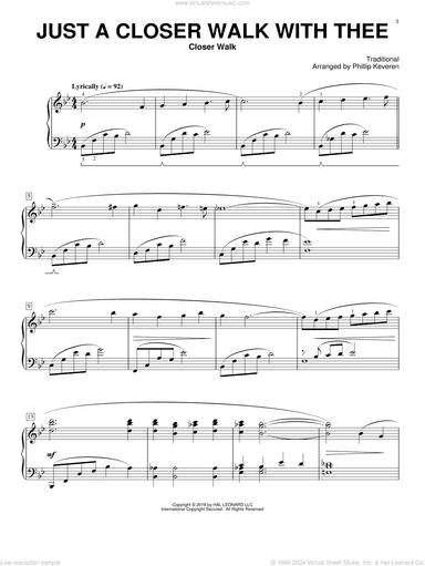 Just A Closer Walk With Thee [Classical version] (arr. Phillip Keveren)