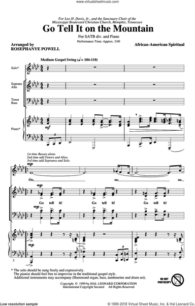 Go, Tell It On The Mountain (arr. Rosephanye Powell)