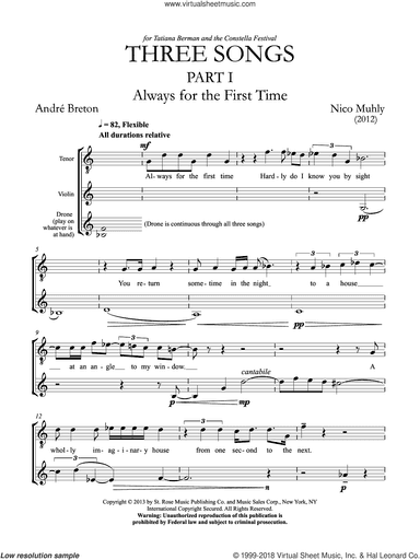 Three Songs for Tenor, Violin and Drone