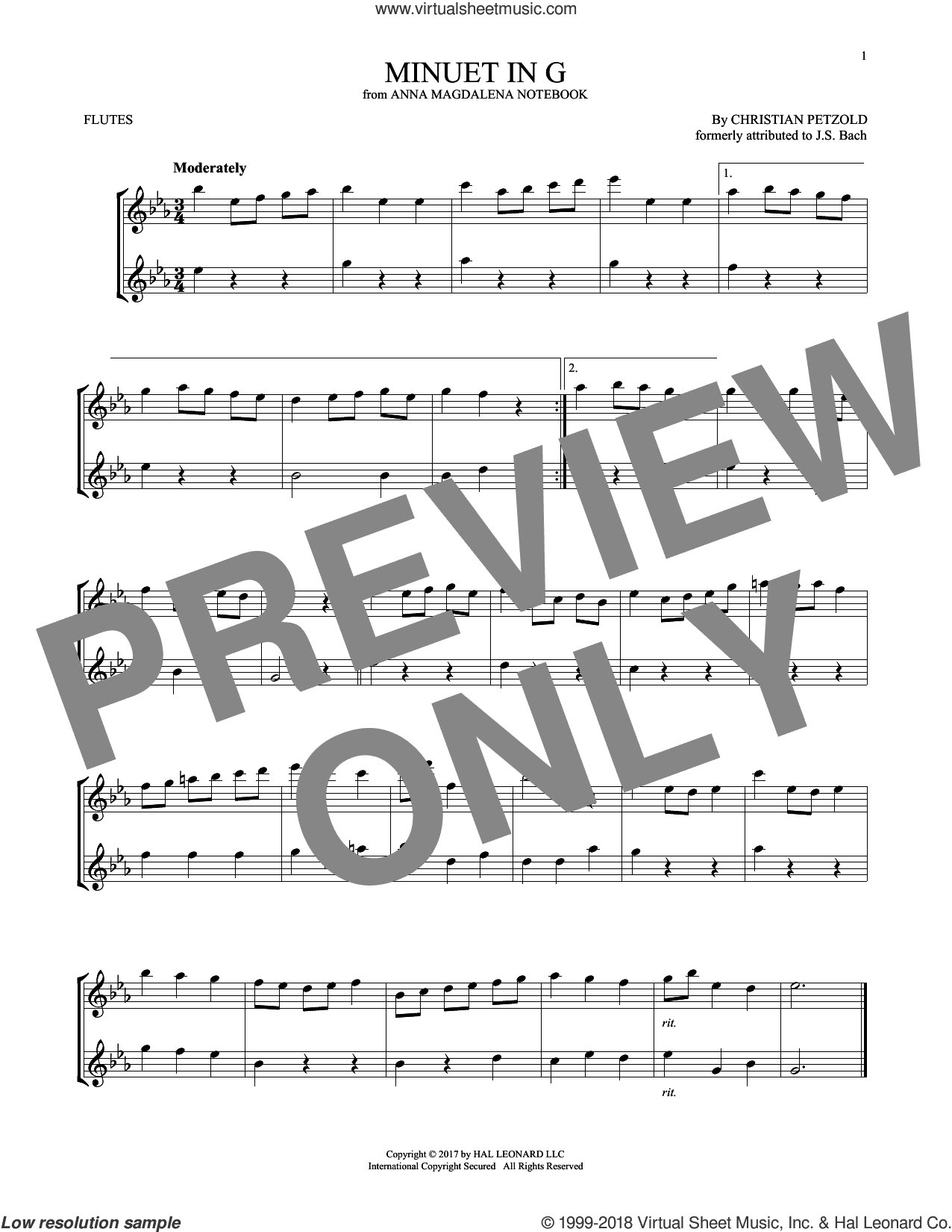 Minuet In G Major, BWV Anh. 114