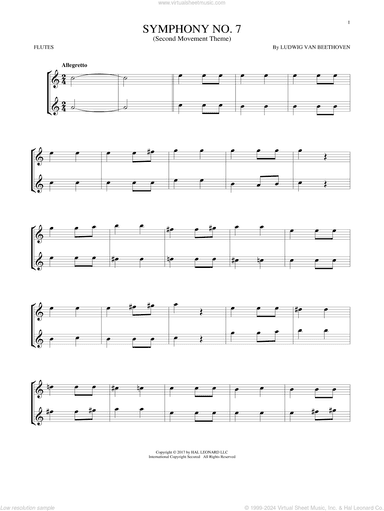 Symphony No. 7 In A Major, Second Movement (Allegretto)