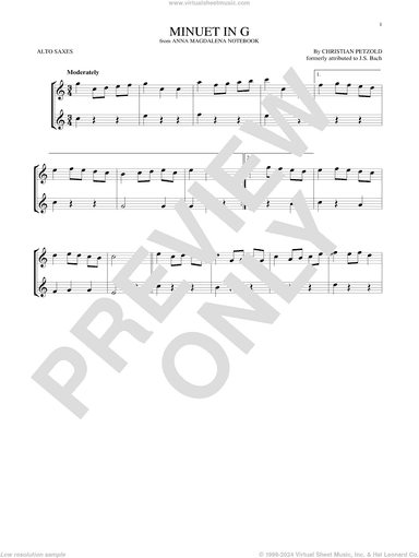 Minuet In G Major, BWV Anh. 114