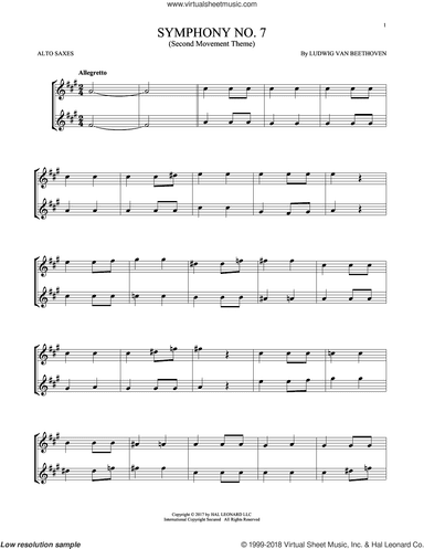 Symphony No. 7 In A Major, Second Movement (Allegretto)