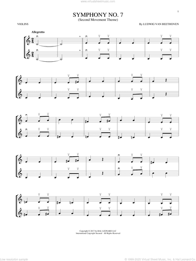 Symphony No. 7 In A Major, Second Movement (Allegretto)