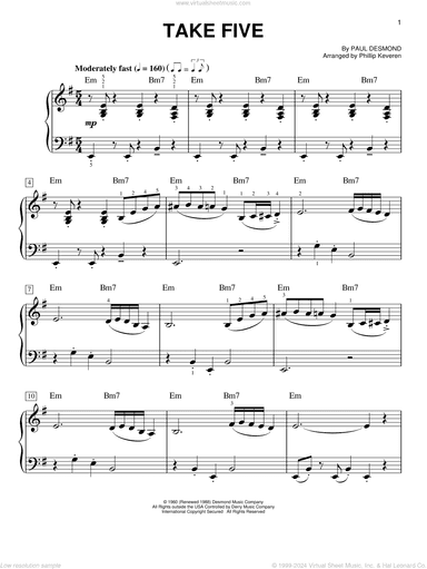 Take Five (arr. Phillip Keveren)