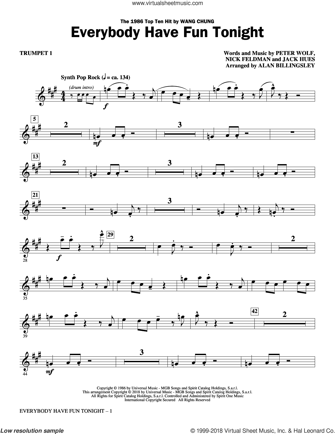 Everybody Have Fun Tonight (arr. Alan Billingsley)