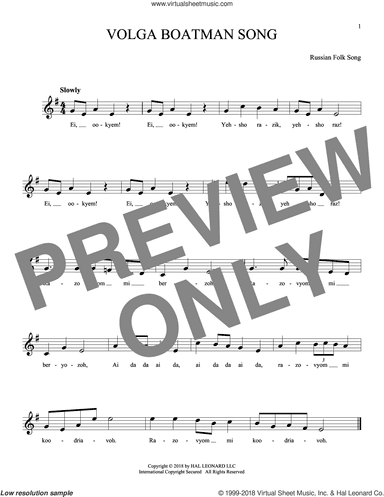 Song Of The Volga Boatman