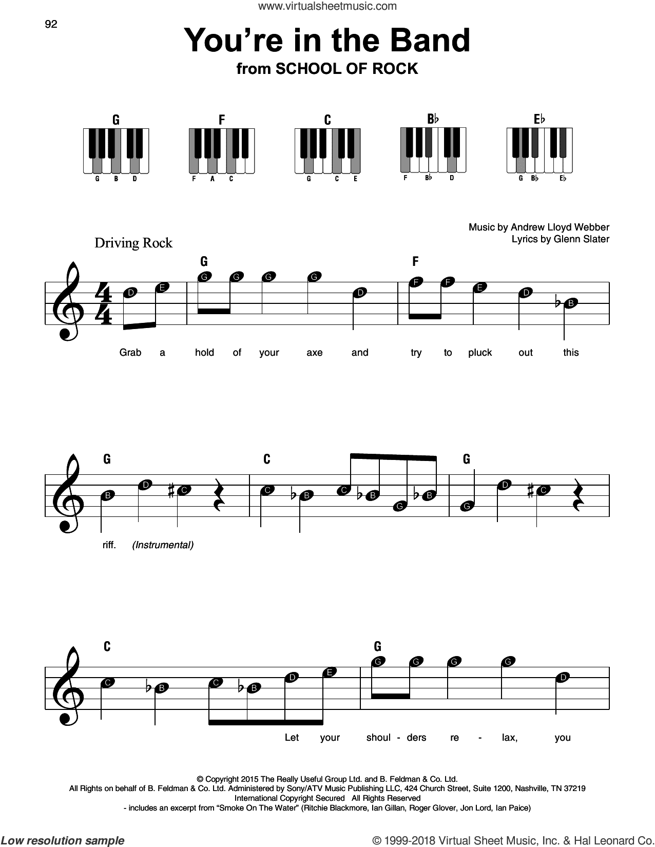 You're In The Band (from School of Rock: The Musical)