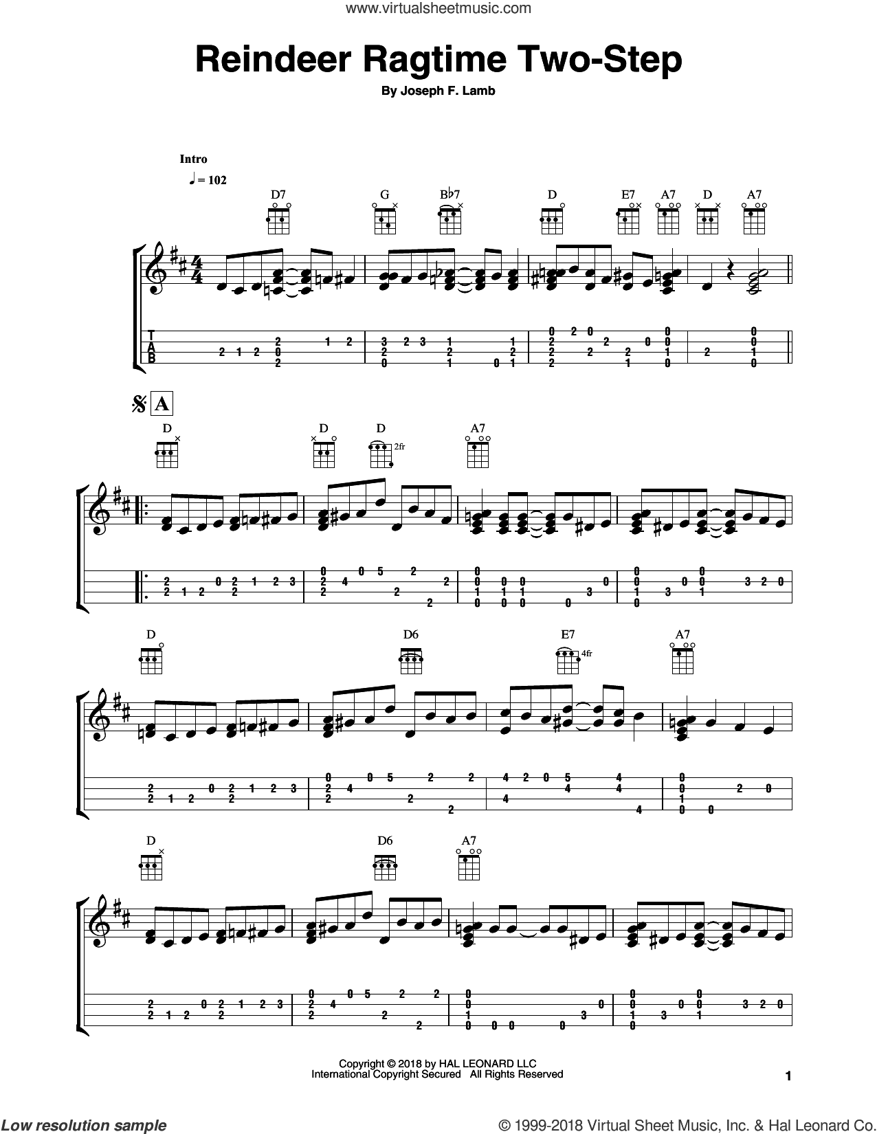 Reindeer Ragtime Two-Step (arr. Fred Sokolow)