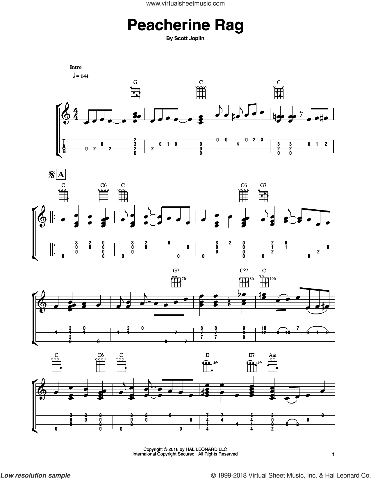 Peacherine Rag (arr. Fred Sokolow)