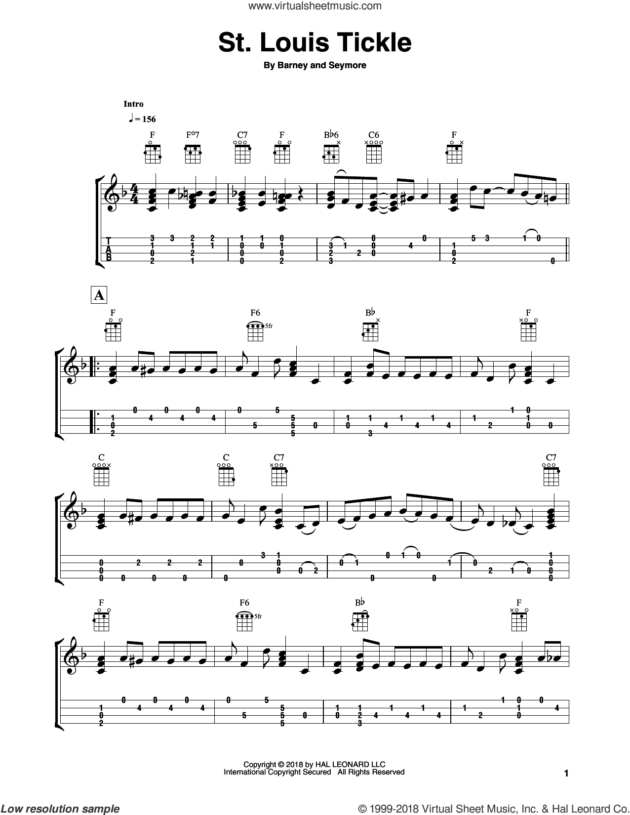 St. Louis Tickle (arr. Fred Sokolow)