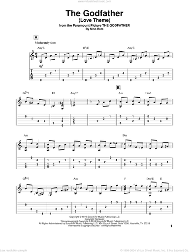 The Godfather (Love Theme), (intermediate) (Love Theme)