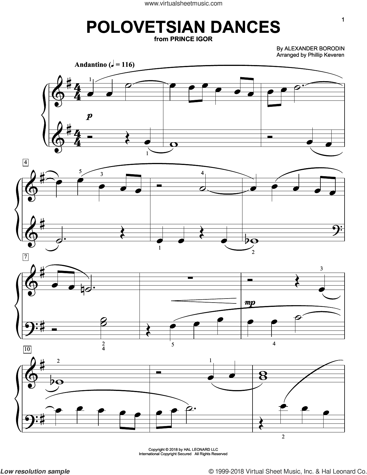 Polovetsian Dances (arr. Phillip Keveren)