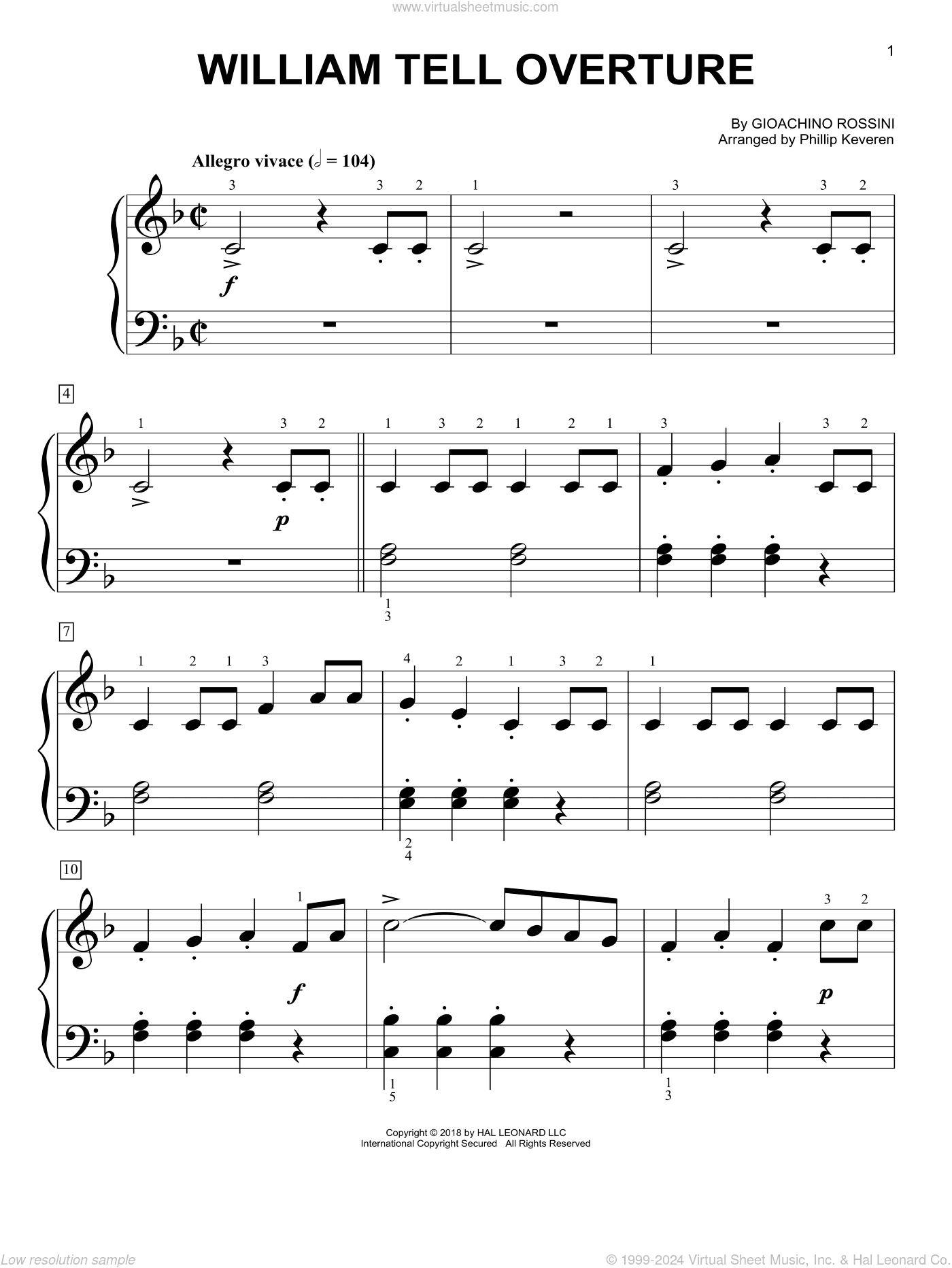 William Tell Overture (arr. Phillip Keveren)
