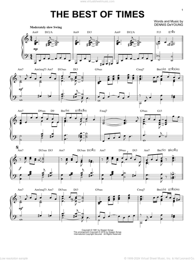 The Best Of Times [Jazz version]