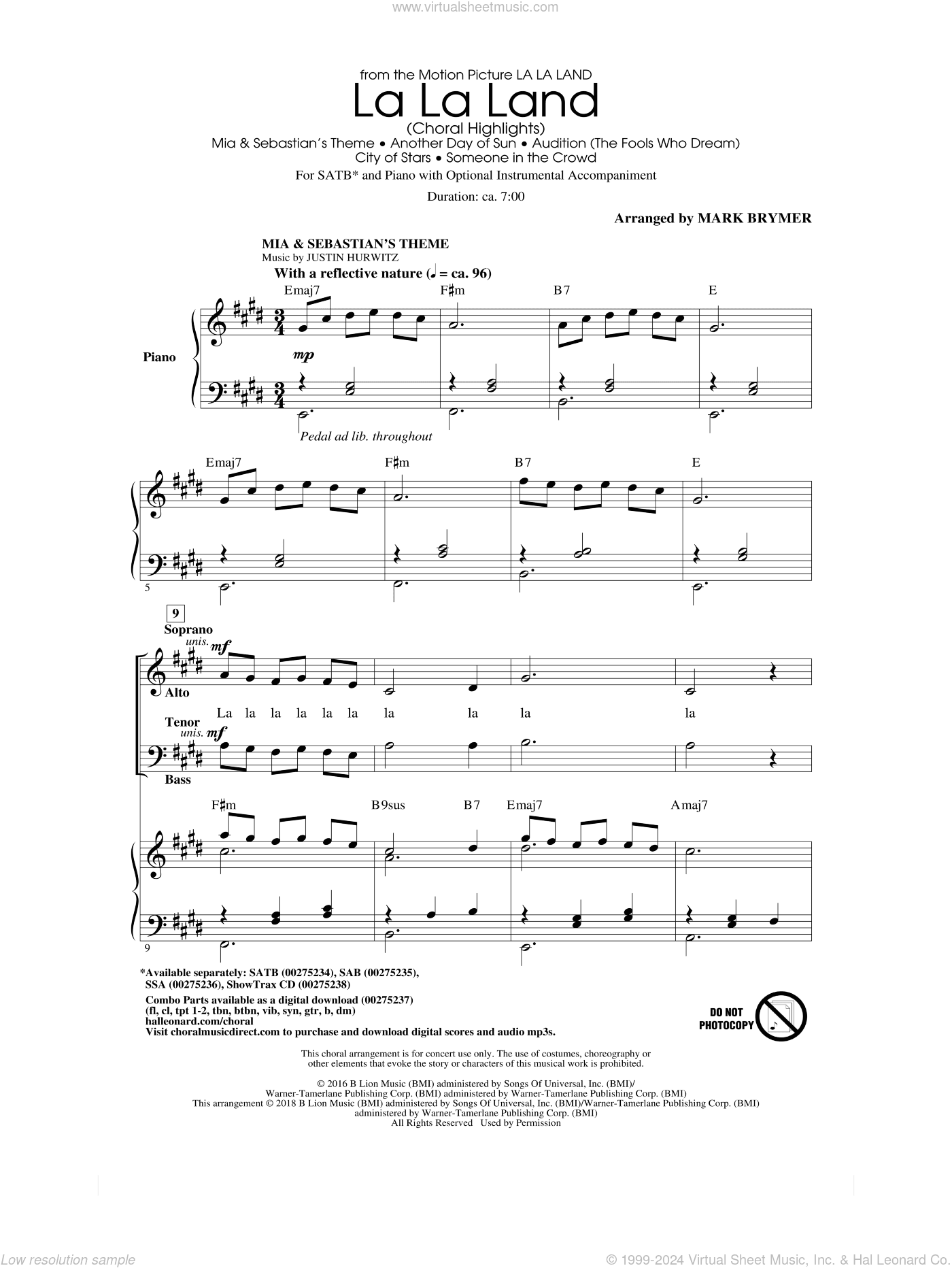 La La Land: Choral Highlights (arr. Mark Brymer)