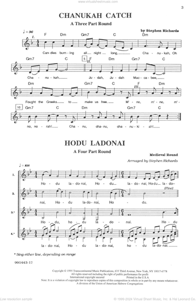 Hebrew Part Songs And Rounds