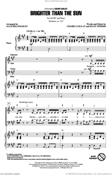 Brighter Than The Sun (arr. Alan Billingsley)