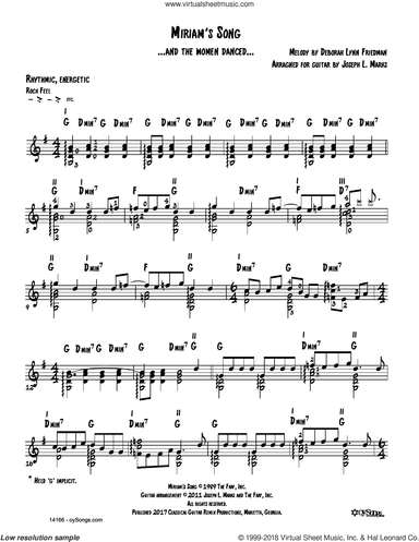 Miriam's Song (arr. Joe Marks)