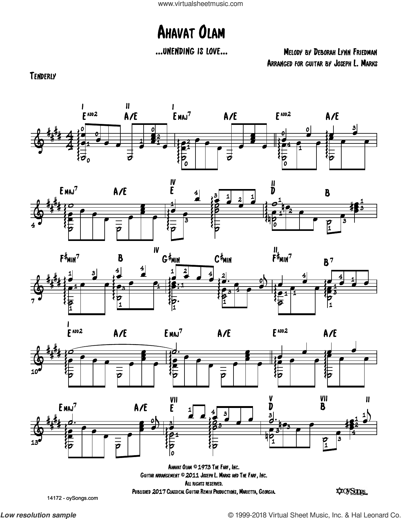 Ahavat Olam (arr. Joe Marks)