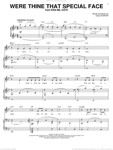 Were Thine That Special Face (from Kiss Me, Kate)
