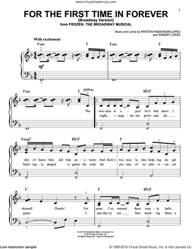 For The First Time In Forever (from Frozen: The Broadway Musical)